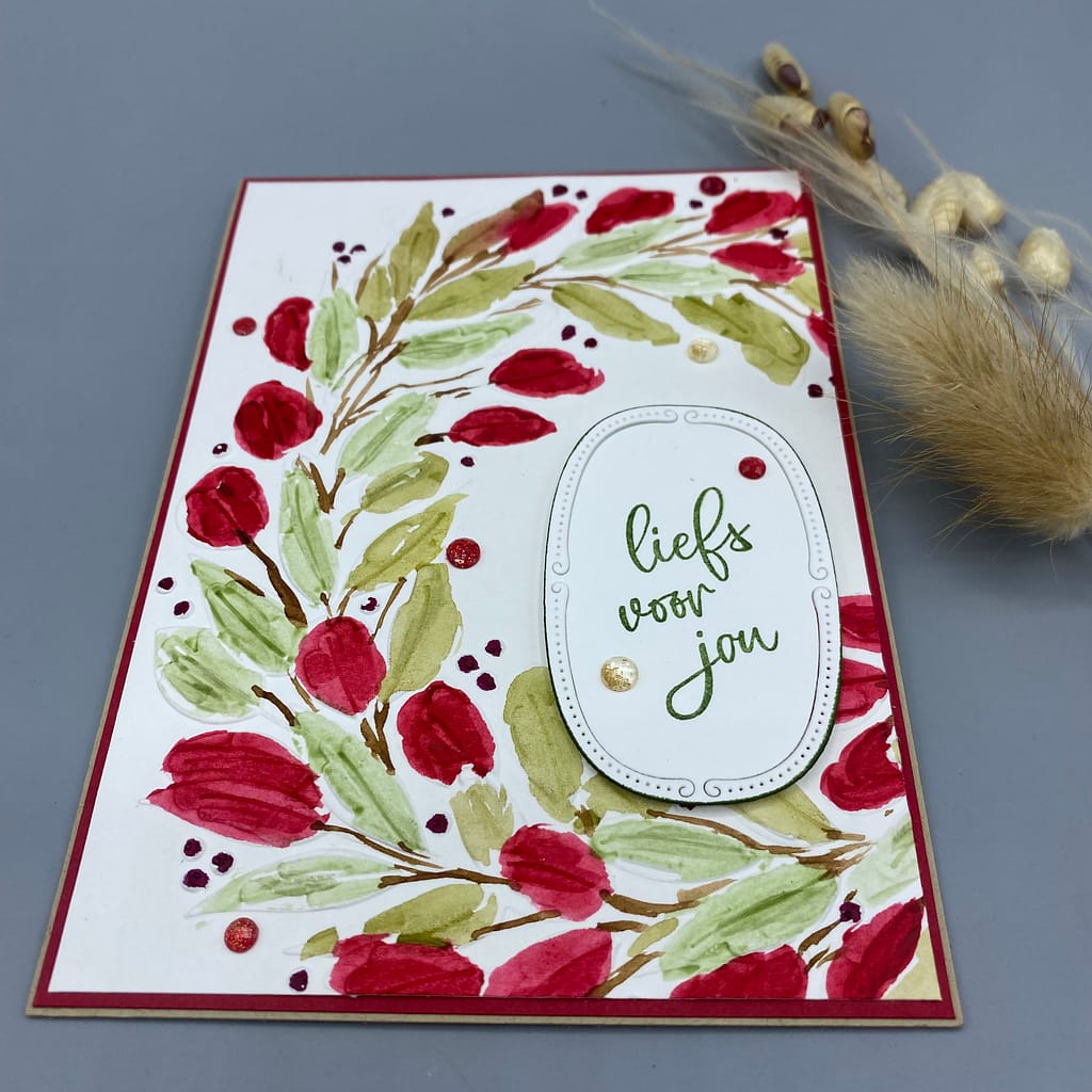 Creatief aan de slag met de nieuwe embossingmal – Traditional Wreath 11 IMG 3483