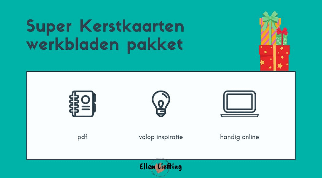 Super kerstkaarten werkbladen pakket 2 Super Kerstkaarten werkbladen pakket