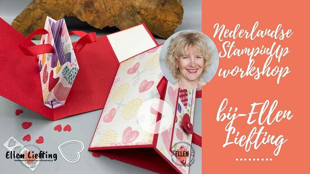 Een tasje in een kaart, Valentijn inspiratie 5 FB Live replay bij Ellen Liefting 14