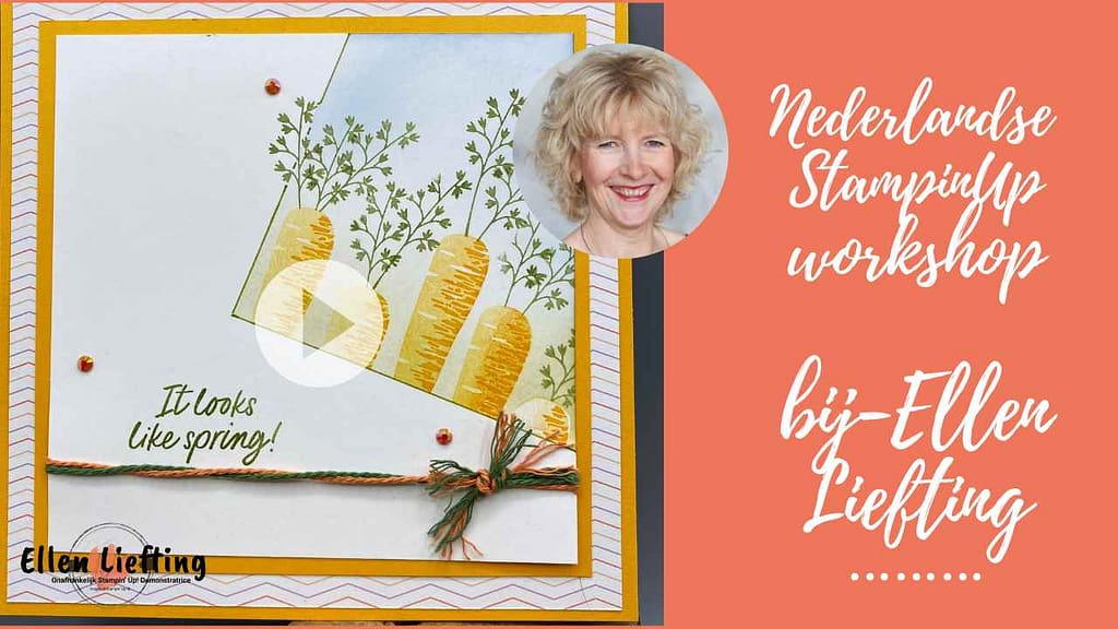 5 Tips om jouw stempel creativiteit te vergroten 2 Thanks a bunch van STampinup met leuke stempel en maskeer techniek door ellen liefting.