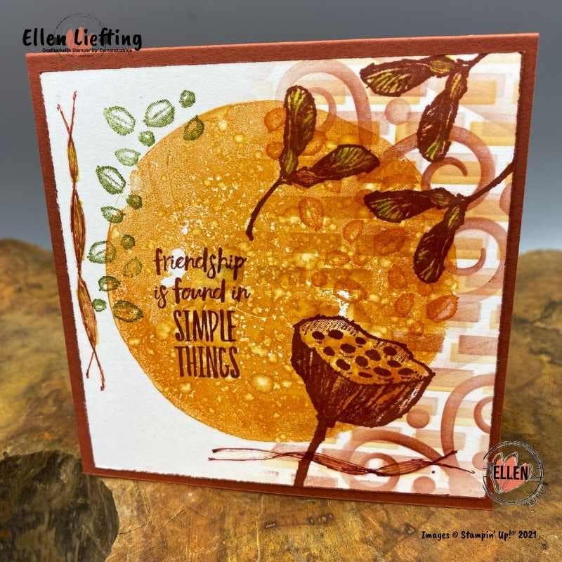 Herfst kleuren in de stempelschatten bloghop met Stampin' Up! collega's 5 enjoy the moment in laagjes kaart door ellen liefting