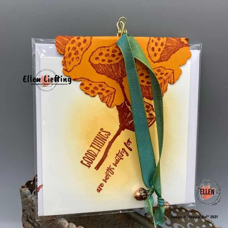 Herfst kleuren in de stempelschatten bloghop met Stampin' Up! collega's 4 maak een cadeautje van een setje kaarten