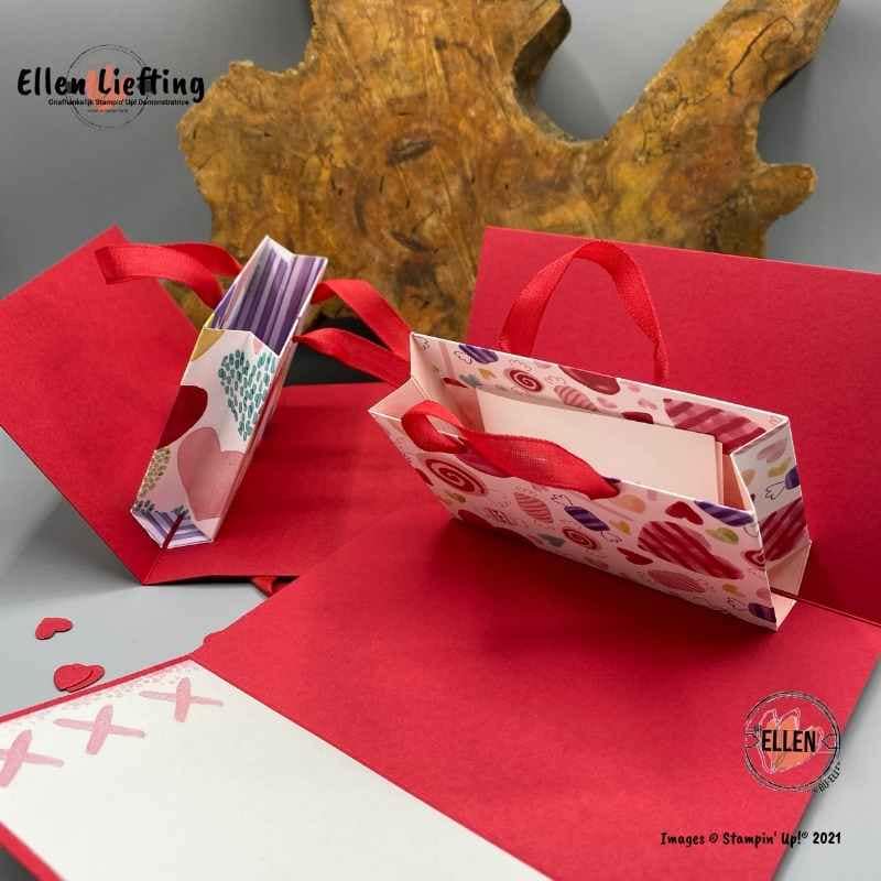 Een tasje in een kaart, Valentijn inspiratie 2 geweldig tasje in een kaart door ellen liefting
