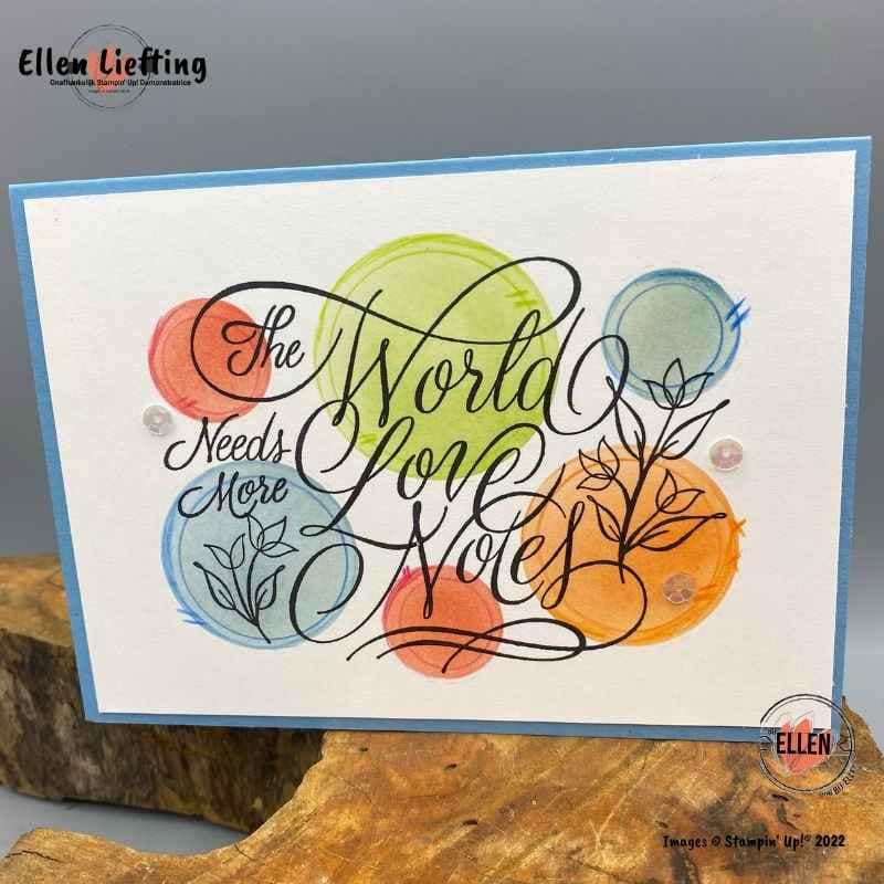 Lente in de lucht, op een kaart en in een bloghop 5 kleurenpracht door ellen liefting
