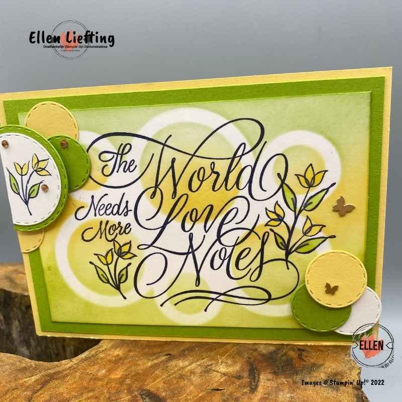 Blog 11 lente met More Love van stampinup door ellen liefting