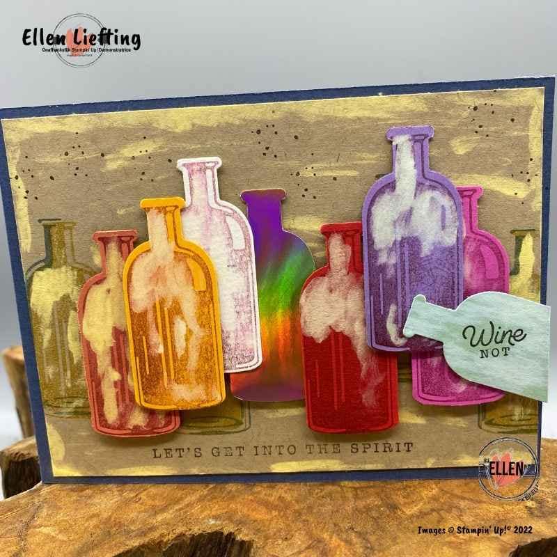 Zeg het met bloemen in een bleektechniek 10 Bottled Happiness met een bleek techniek door Ellen Liefting