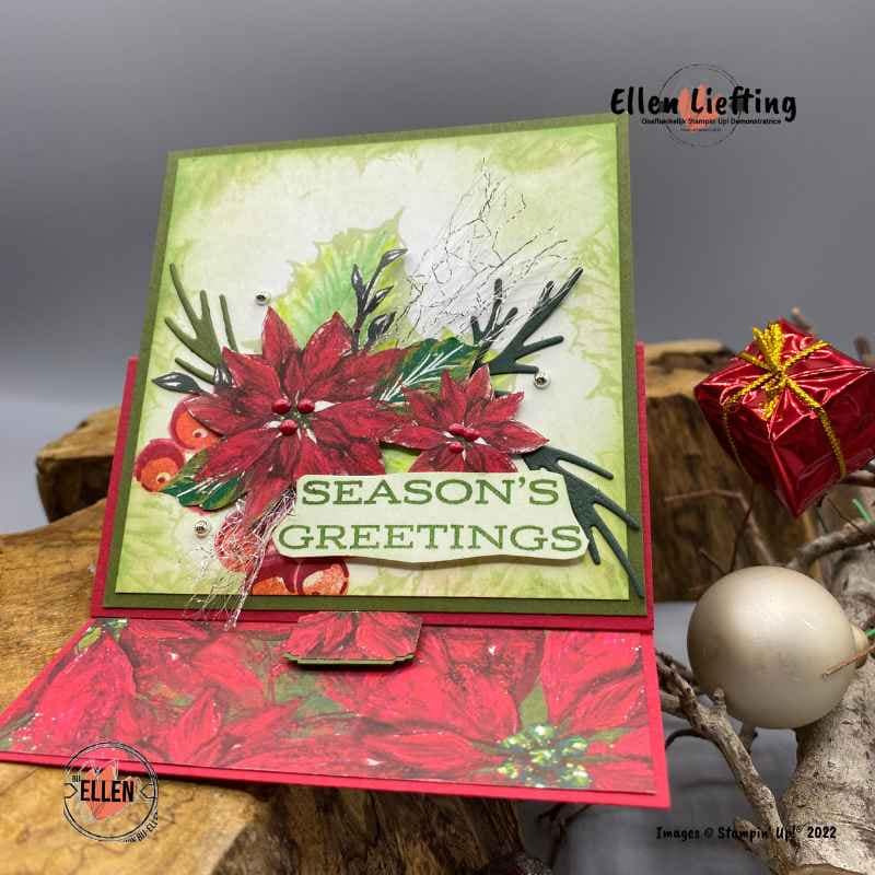 Heb jij zin in de decembermaand? 6 leaves of holly kerstkaart door ellen liefting