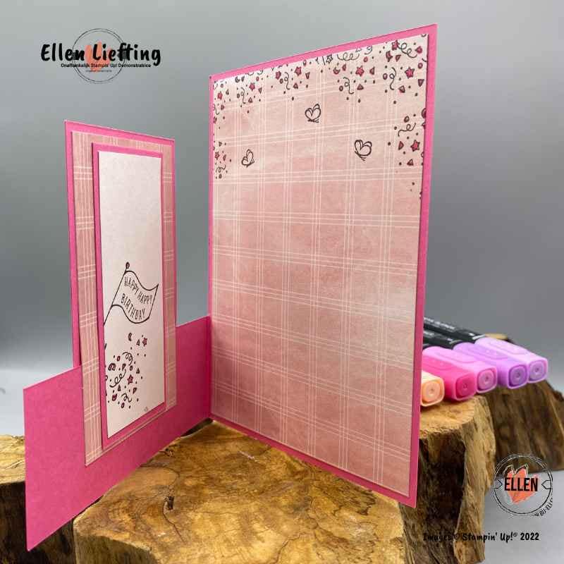 Stempelschatten bloghop over kinderen 5 this birthday piggy door ellen liefting