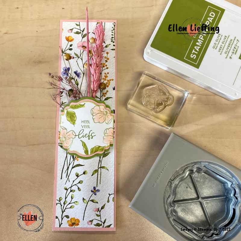 Heel veel liefs op een droogbloemen cadeautje 8 sab 2023 ellen liefting stampinup droogbloemenkaart