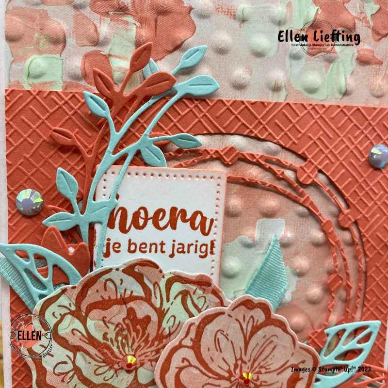 Blij en bloemrijk in verschillende varianten 6 hoera je bent jarig uit blij en bloemrijk van stampinup door ellen liefting