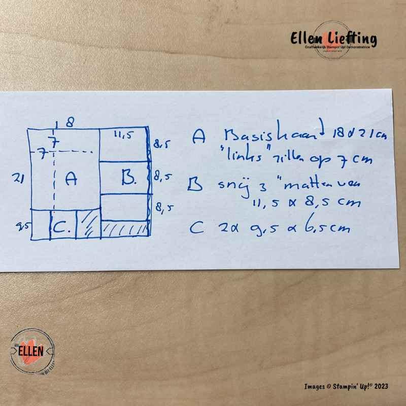Hoekvouw funfold, kleurrijke 4e in de serie funfold kaarten 3 maten hoek funfold van ellen liefting stampinup