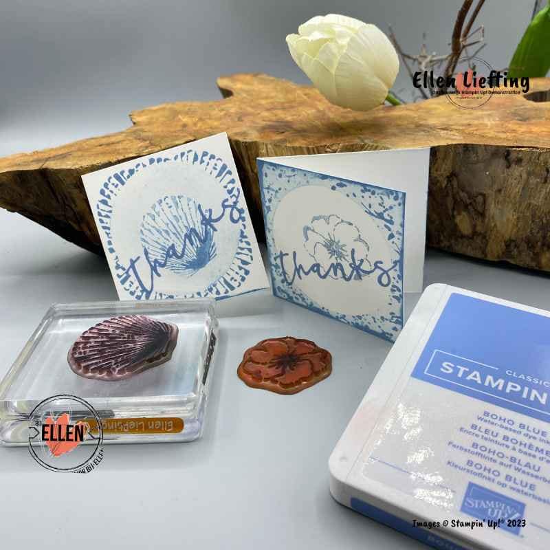 Te veel mooie nieuwe dingen...... 3 boho blue stampinup door ellen liefting
