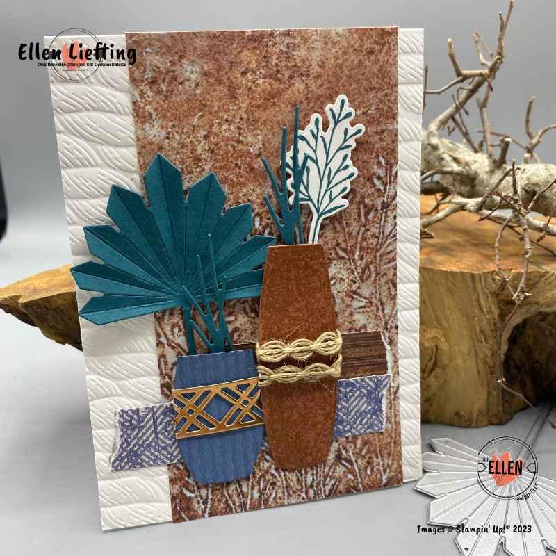 Wie heeft de tijd leren vliegen? 5 earthen elegance stampinup collage kaart ellen liefting 1