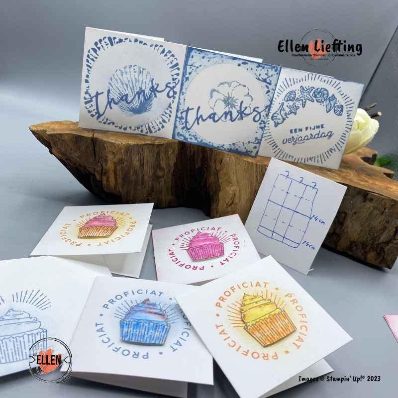 Te veel mooie nieuwe dingen...... 5 kaartjes parade door ellen liefitng