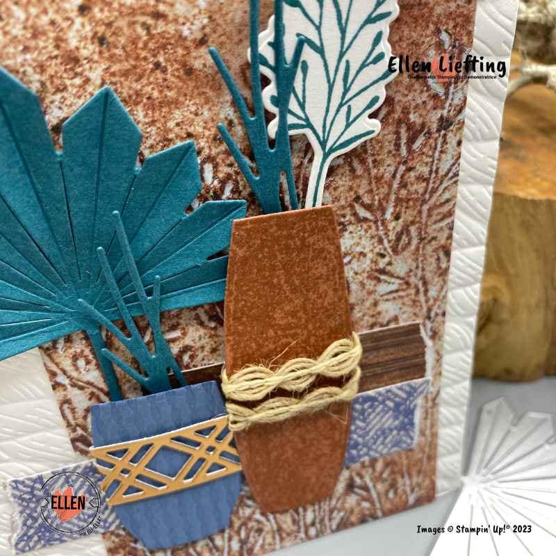 Wie heeft de tijd leren vliegen? 6 vaasje van papier earthen elegance ellen liefting stampinup